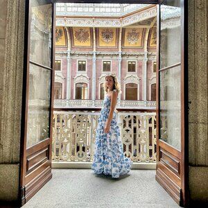 Halogen The Strap Smocked Maxi Sundress